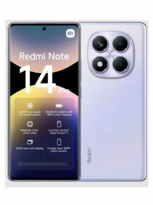 Смартфон Xiaomi Redmi Note 14 Pro 12/512Gb, Twilight Purple