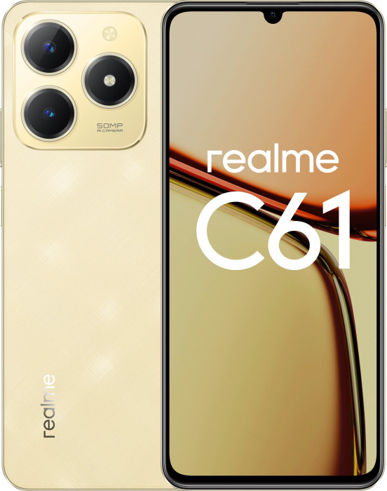 Смартфон Realme C61 6/128Gb, Sparkle Gold