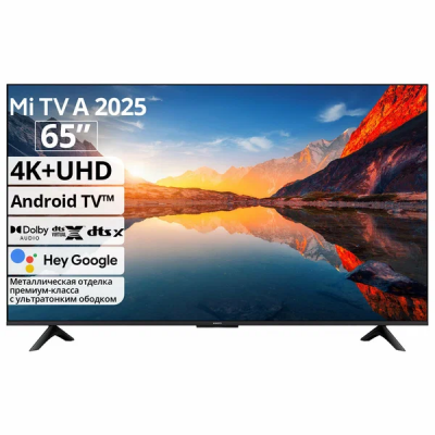 Телевизор Xiaomi Mi TV A 65 2025, 4K Ultra HD, черный