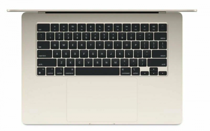 Ноутбук Apple MacBook Air 15" (M3, 8C CPU/10C GPU, 2024), 8 ГБ, 256 ГБ SSD, MRYR3 Starlight