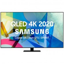 85" Телевизор Samsung QE85Q87TAUXRU QLED, HDR, Quantum Dot (2020), черненое серебро