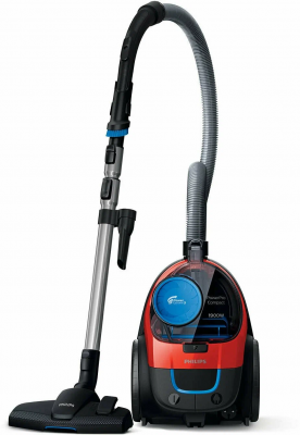 Philips Безмешковый бытовой пылесос FC9351/01, черный, красный, 1900 Вт