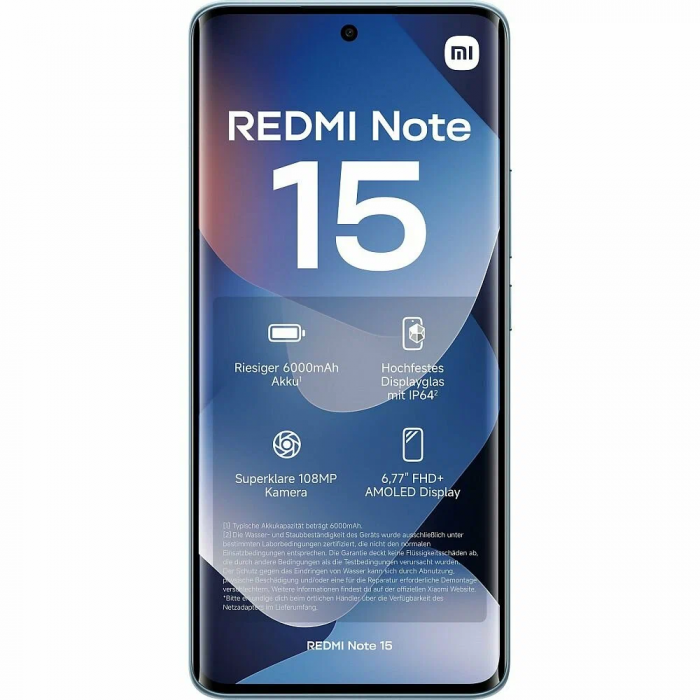 Смартфон Xiaomi Redmi Note 15 4G 6/128Gb Glacier Blue