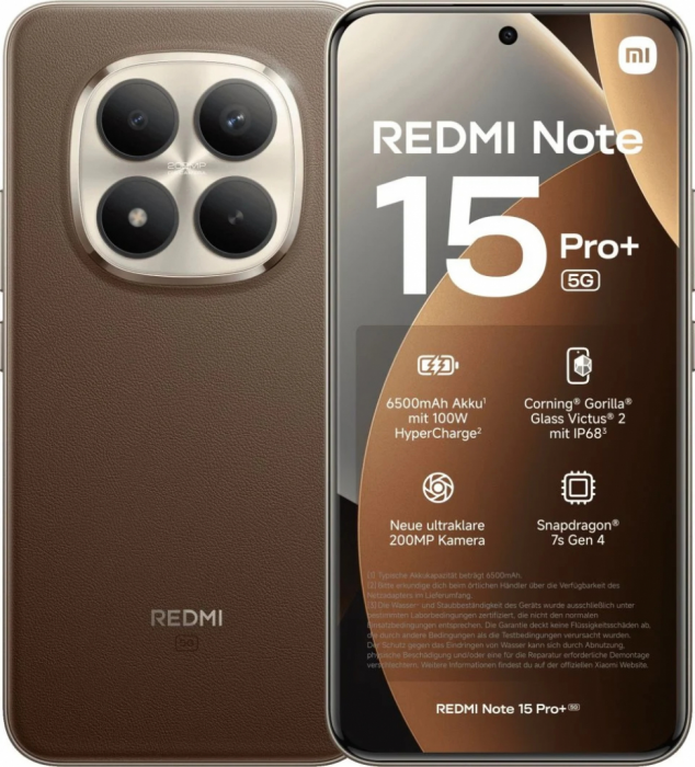 Смартфон Xiaomi Redmi Note 15 Pro Plus 5G 8/256Gb Mocha Brown