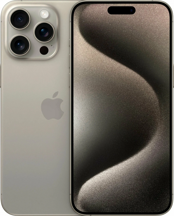 Смартфон iPhone 15 Pro Max 512 ГБ, nano SIM + eSIM, Natural Titanium