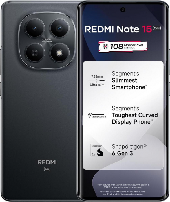 Смартфон Xiaomi Redmi Note 15 5G 8/256Gb Black