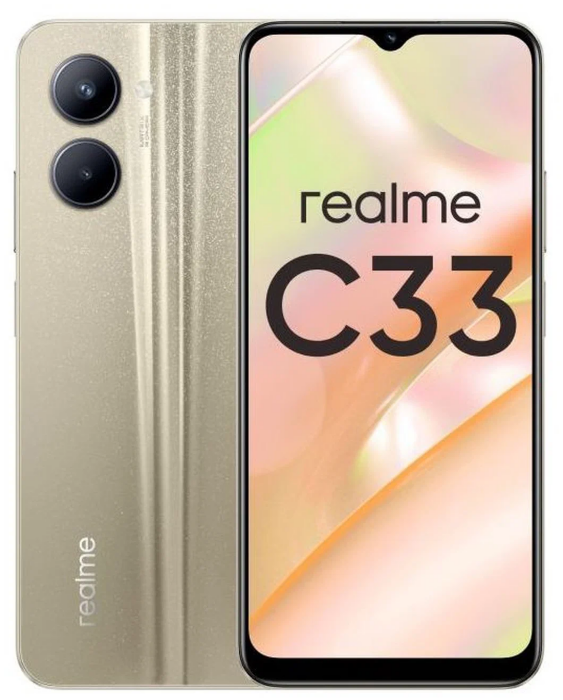 Смартфон realme C33 3/32 ГБ RU, золотой