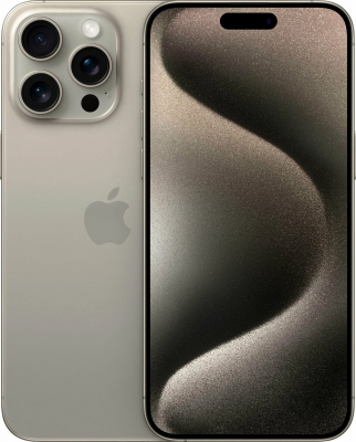 Смартфон iPhone 15 Pro Max 256 ГБ, nano SIM + eSIM, Natural Titanium