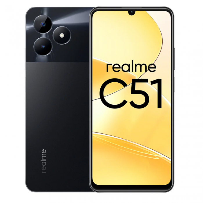 Смартфон realme C51 4/128 ГБ RU, черный