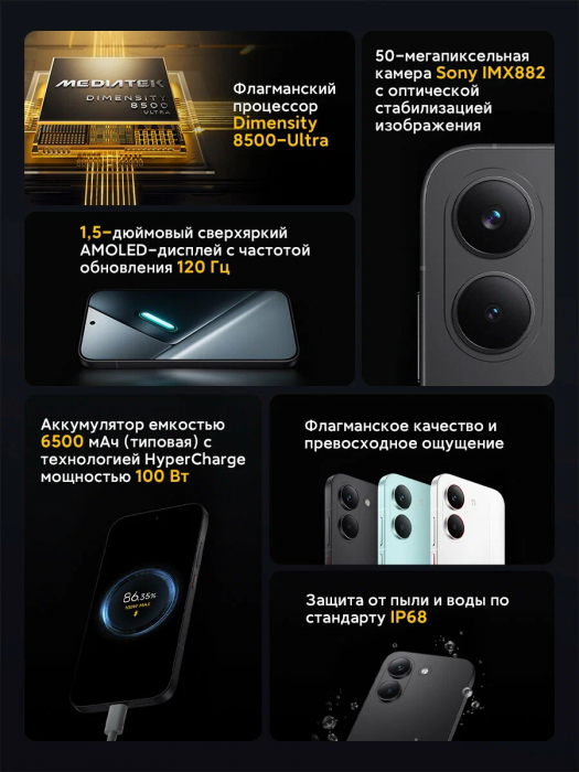 Смартфон Xiaomi Poco X8 Pro 8/256Gb Black