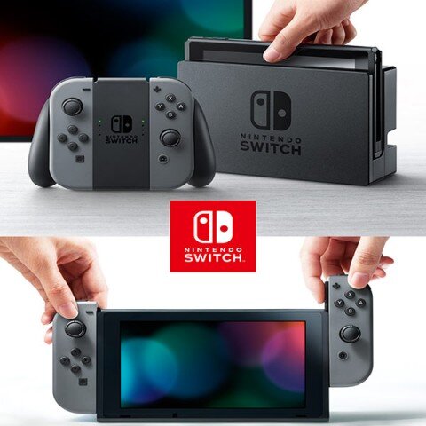 Игровая приставка Nintendo Switch rev.2 32 ГБ, серый