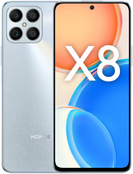 Смартфон HONOR X8 4G 6/128 ГБ RU, титановый серебристый