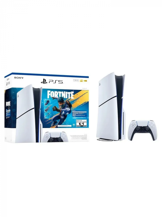 Игровая приставка Sony PlayStation 5 Slim, с дисководом 1000 ГБ SSD, Fortnite, белый