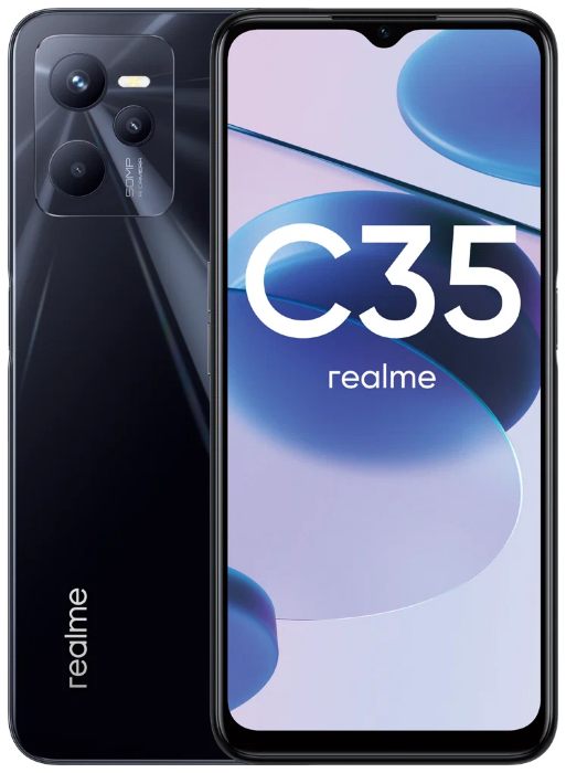 Смартфон realme C35 4/128 ГБ, черный