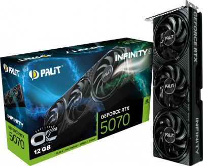 Видеокарта NVIDIA GeForce RTX 5070 Palit Infinity 3 OC 12Gb (NE75070S19K9-GB2050S)