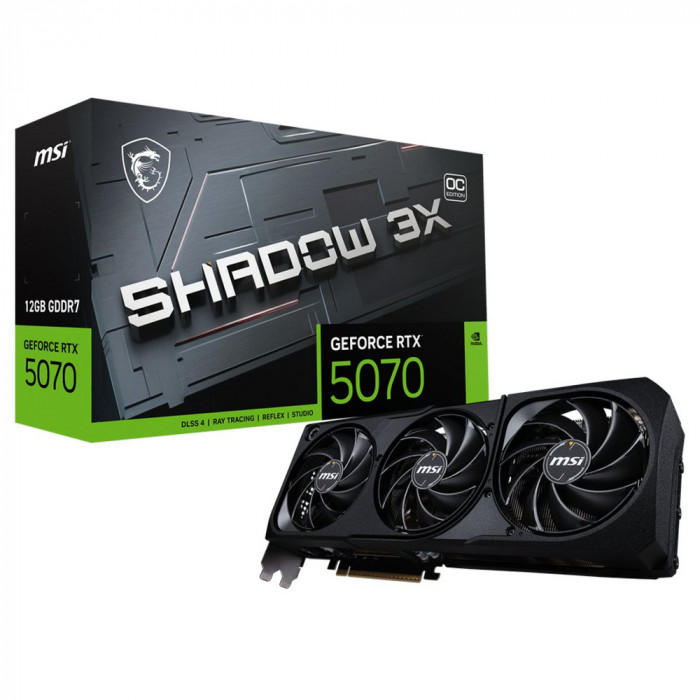 MSI Видеокарта GeForce RTX 5070 12 ГБ (RTX 5070 12G SHADOW 3X OC)