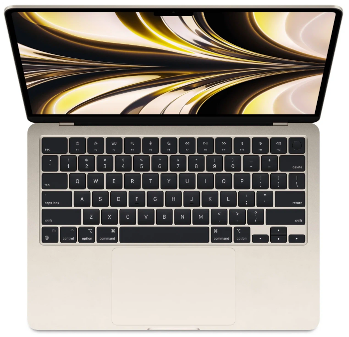 13.6" Ноутбук Apple MacBook Air 13 2022 2560x1664, Apple M2, RAM 8 ГБ, LPDDR5, SSD 256 ГБ, Apple graphics 8-core, macOS, MLY13B/A, сияющая звезда, английская раскладка