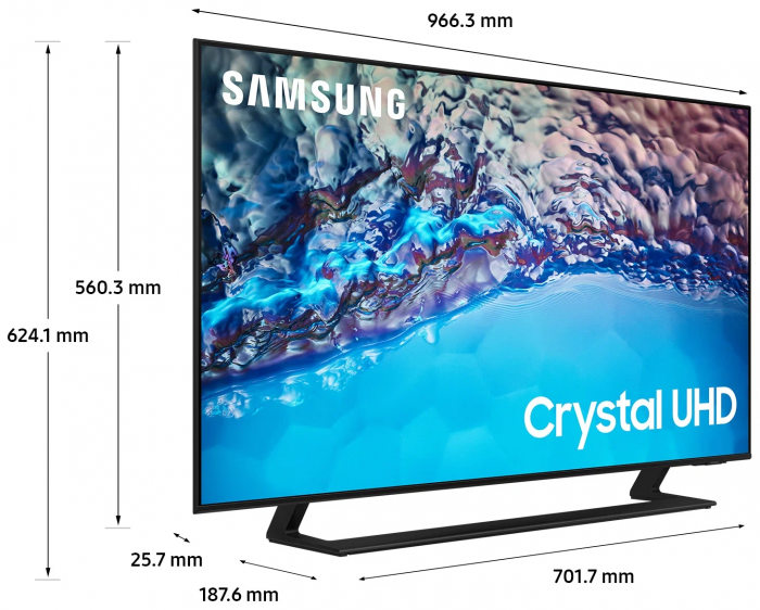 43" Телевизор Samsung UE43BU8500U 2022 HDR, LED, черный