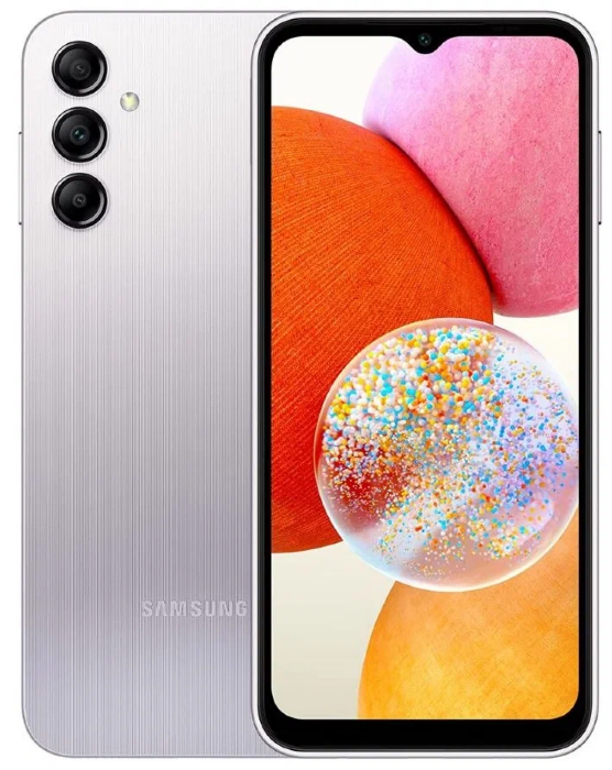 Смартфон Samsung Galaxy A14 4/64 ГБ, Dual nano SIM, серебристый