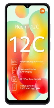 Смартфон Xiaomi Redmi 12C 3/64 ГБ RU, серый графит