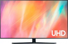 55" Телевизор Samsung UE55AU7500UXRU LED, HDR (2021), черный