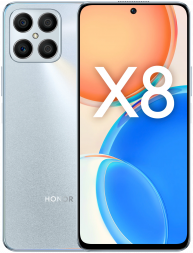 Смартфон HONOR X8 4G 6/128 ГБ Global, титановый серебристый