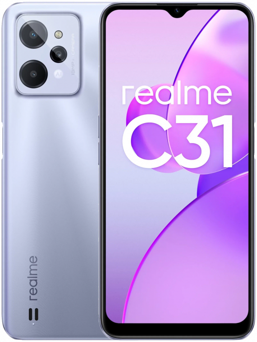 Смартфон realme C31 3/32 ГБ, светло-серебристый