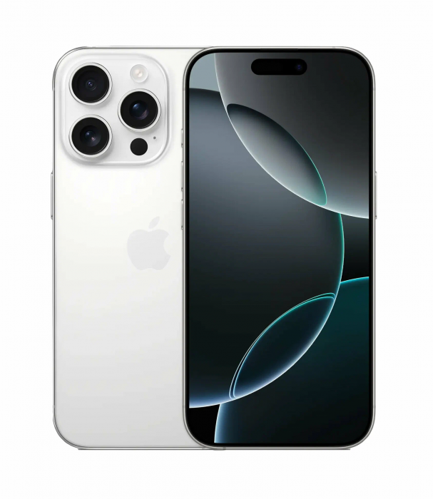 Смартфон Apple iPhone 16 Pro 128 ГБ, Nano SIM + eSIM, White Titanium