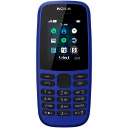 Телефон Nokia 105 SS (2019), синий