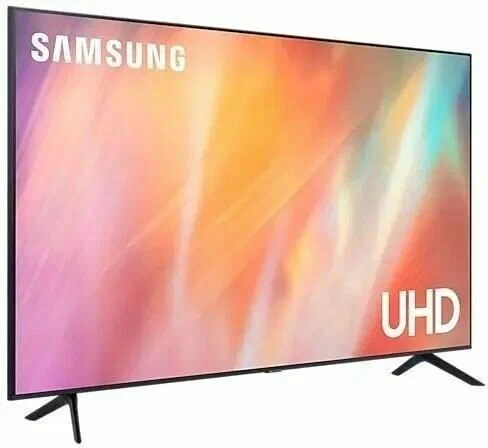 43" Телевизор Samsung UE43AU7101UCCE, 4K Ultra HD, титан, смарт ТВ, Tizen OS