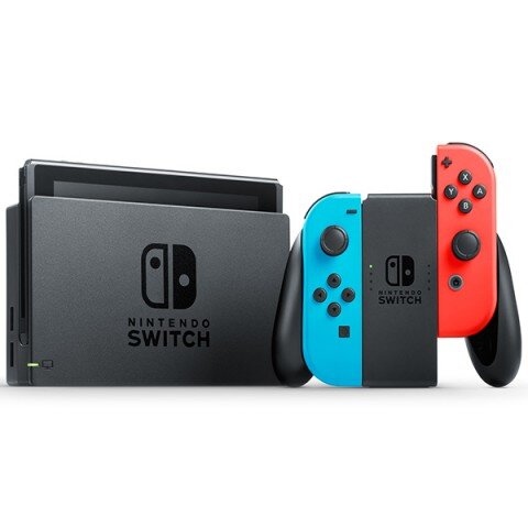 Игровая приставка Nintendo Switch 32 ГБ, неоновый синий/неоновый красный