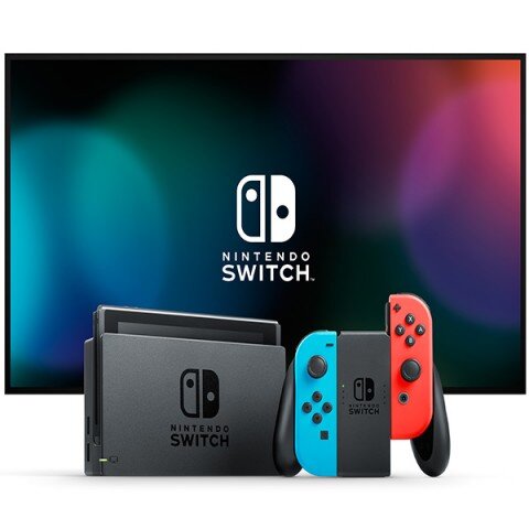 Игровая приставка Nintendo Switch 32 ГБ, неоновый синий/неоновый красный