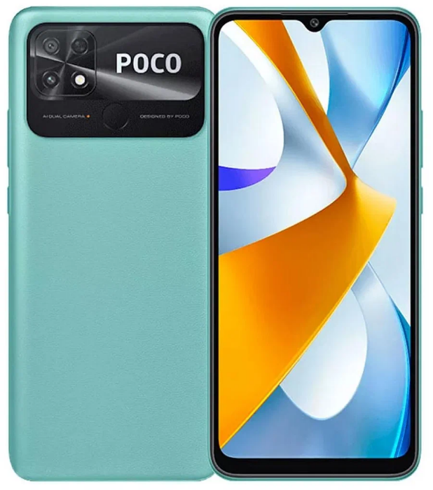 Смартфон Xiaomi POCO C40 4/64 ГБ Global, коралловый зеленый
