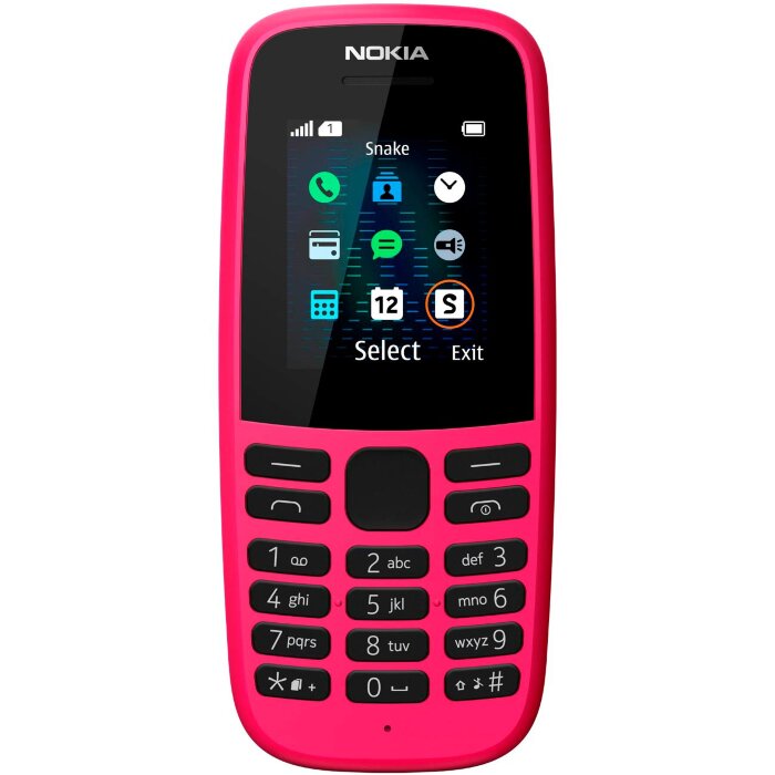 Телефон Nokia 105 SS (2019), розовый