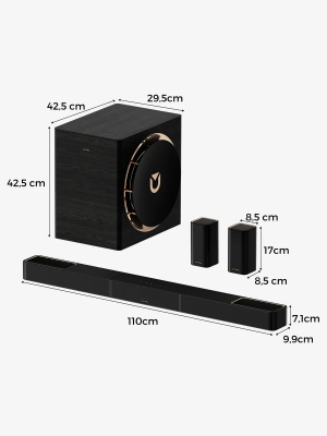 Ultimea Саундбар для телевизора Dolby Atmos 7.1.4 980 Вт Skywave X70