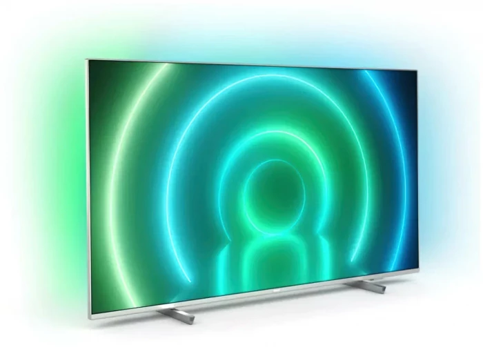 43" Телевизор Philips 43PUS7956/60 2021 HDR, светло-серебристый