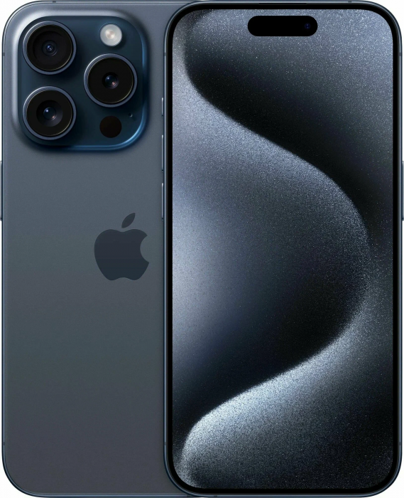Смартфон iPhone 15 Pro 256 ГБ, Dual nano SIM, «титановый синий»