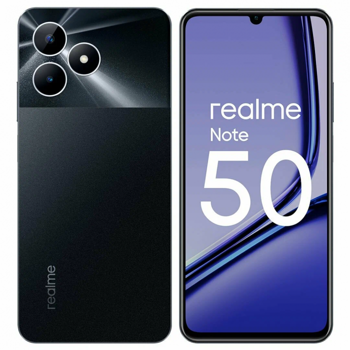 Смартфон realme Note 50 4/256 ГБ RU, полуночно-черный