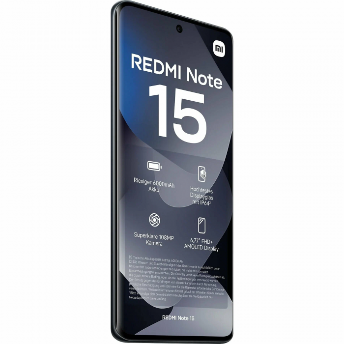 Смартфон Xiaomi Redmi Note 15 4G 6/128Gb Midnight Black