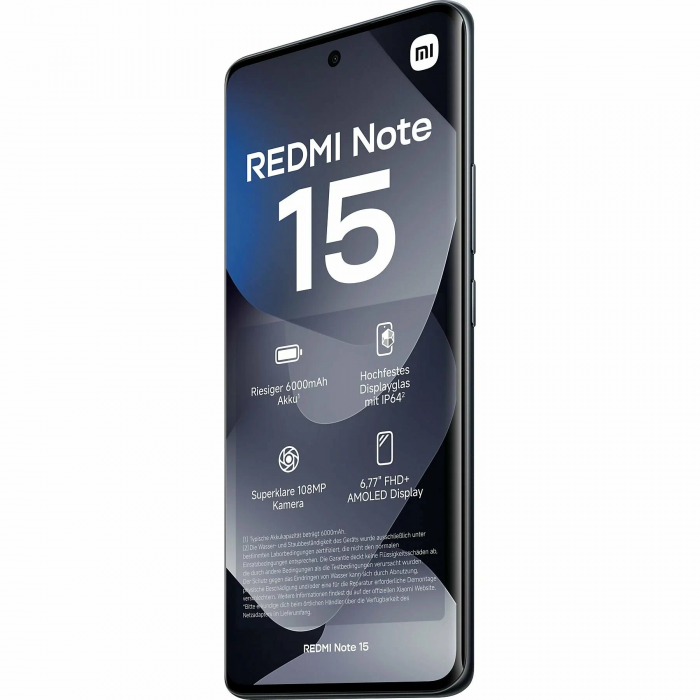 Смартфон Xiaomi Redmi Note 15 4G 6/128Gb Midnight Black