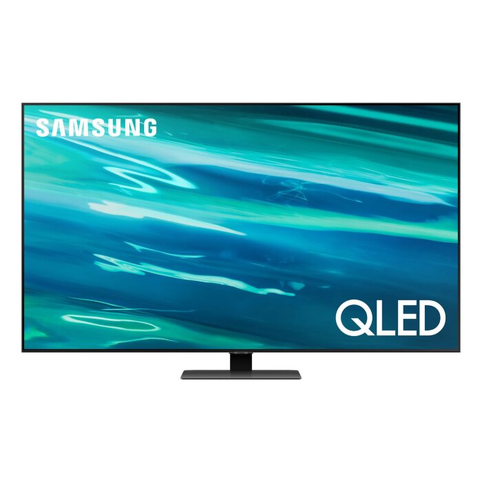 55" Телевизор Samsung QE55Q80AAU QLED, HDR, черненое серебро