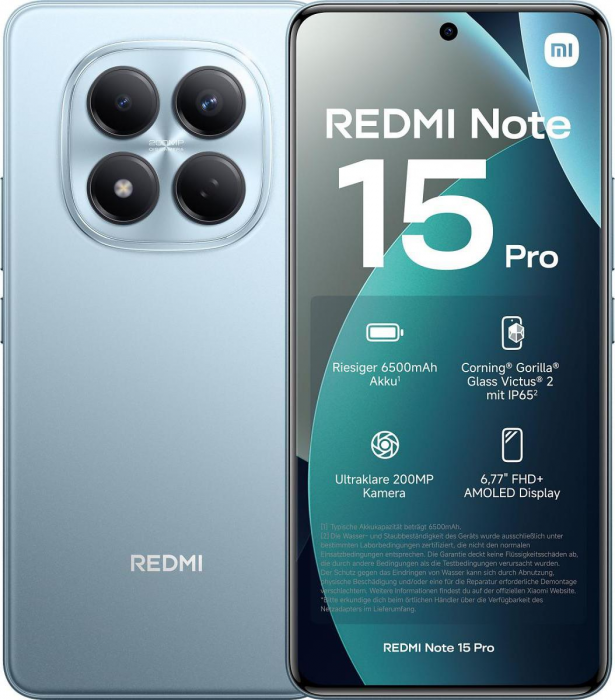 Смартфон Xiaomi Redmi Note 15 Pro 5G 8/512Gb Glacier Blue
